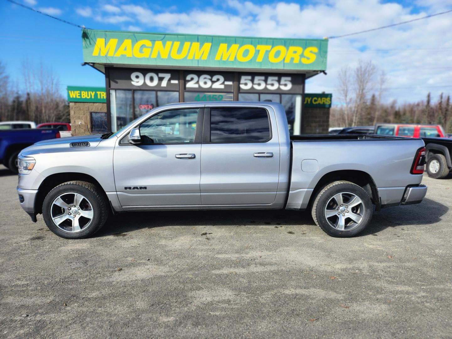 2020 SILVER /Black RAM 1500 REBEL (1C6SRFLT9LN) with an 5.7L engine, Automatic transmission, located at 1960 Industrial Drive, Wasilla, 99654, (907) 274-2277, 61.573475, -149.400146 - Photo#0